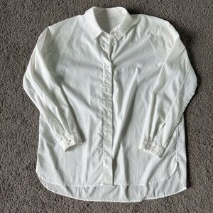 LULULEMON Athletic White Button Down Long Sleeve Relaxed Shirt